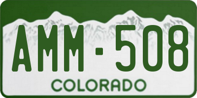 CO license plate AMM508