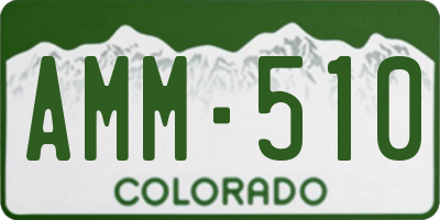 CO license plate AMM510