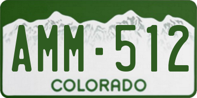 CO license plate AMM512