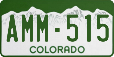 CO license plate AMM515