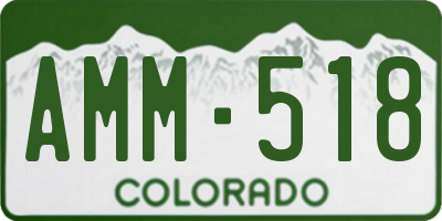 CO license plate AMM518