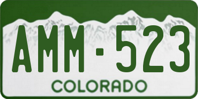 CO license plate AMM523