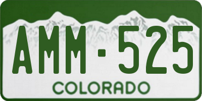 CO license plate AMM525