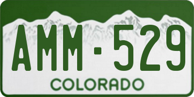CO license plate AMM529