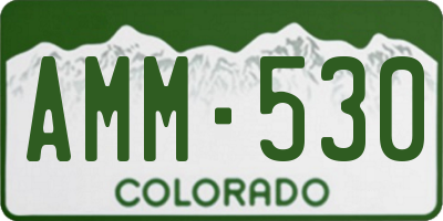 CO license plate AMM530