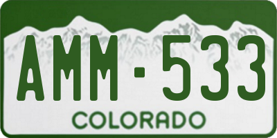 CO license plate AMM533