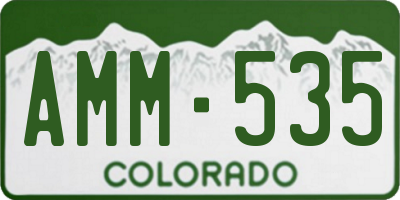 CO license plate AMM535