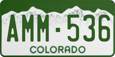CO license plate AMM536