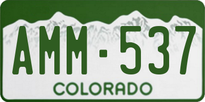 CO license plate AMM537