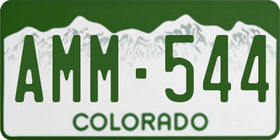 CO license plate AMM544