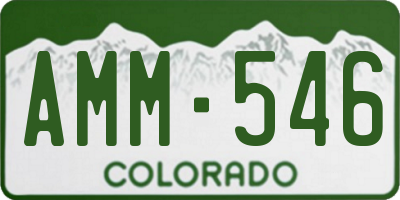 CO license plate AMM546