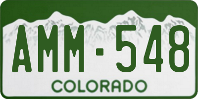 CO license plate AMM548