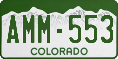 CO license plate AMM553