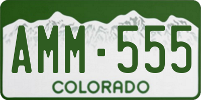 CO license plate AMM555