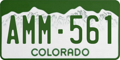 CO license plate AMM561