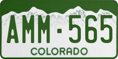 CO license plate AMM565