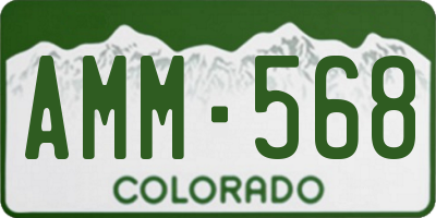 CO license plate AMM568