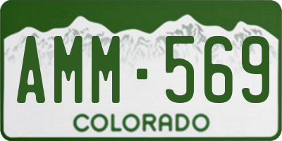 CO license plate AMM569