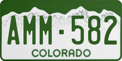 CO license plate AMM582