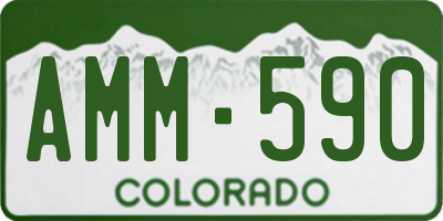 CO license plate AMM590