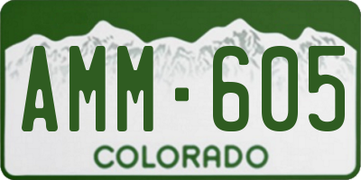 CO license plate AMM605
