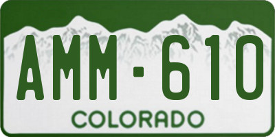 CO license plate AMM610