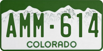 CO license plate AMM614