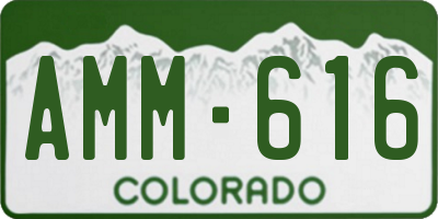 CO license plate AMM616