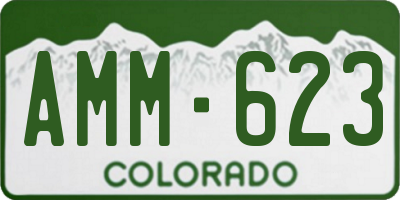 CO license plate AMM623