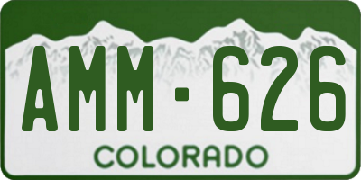 CO license plate AMM626