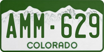 CO license plate AMM629