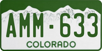 CO license plate AMM633