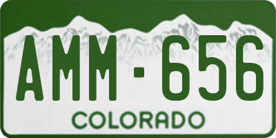 CO license plate AMM656