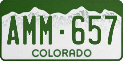 CO license plate AMM657