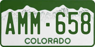 CO license plate AMM658