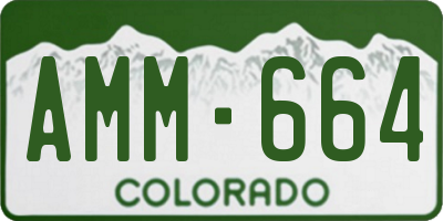 CO license plate AMM664