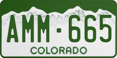 CO license plate AMM665