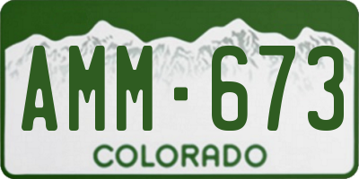 CO license plate AMM673