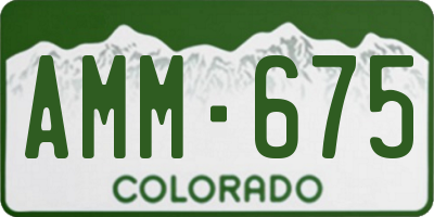 CO license plate AMM675