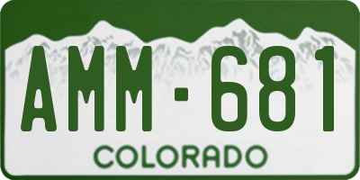 CO license plate AMM681