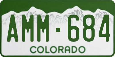 CO license plate AMM684