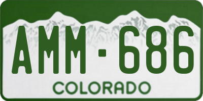 CO license plate AMM686