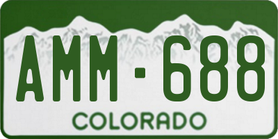 CO license plate AMM688