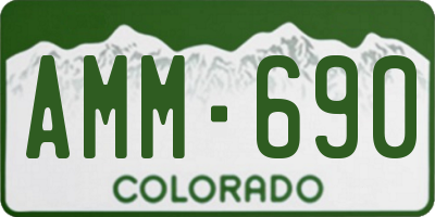 CO license plate AMM690