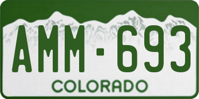CO license plate AMM693