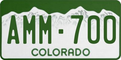 CO license plate AMM700