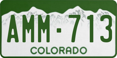 CO license plate AMM713