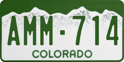 CO license plate AMM714