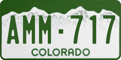 CO license plate AMM717