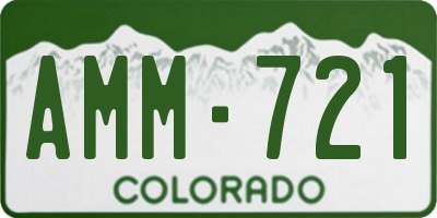 CO license plate AMM721